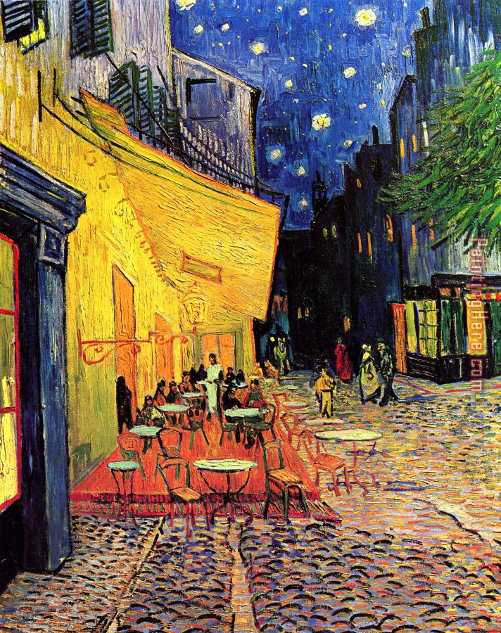 Vincent van Gogh Cafe Terrace Place Du Forum At Night